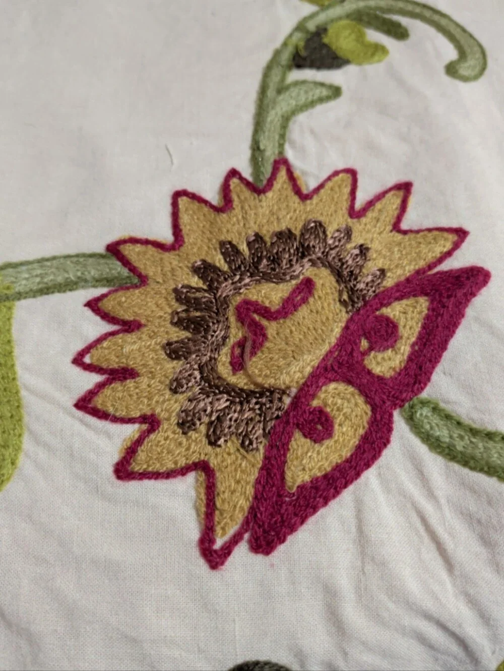 Pier 1 Imports Embroidered Flowers Table Runner